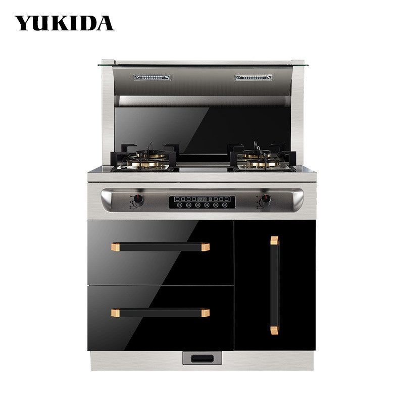 YUKIDA集成灶廚房 B14 環保灶 抽油煙機套餐 集成灶側吸式 消毒柜 支持液化氣/天然氣/人工煤氣